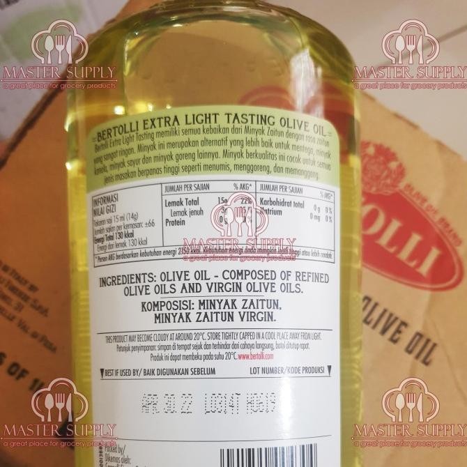 

Bertolli Extra Light Olive Oil 1 L / Minyak Goreng / Ukuran 1 Liter Original Dan Terpercaya