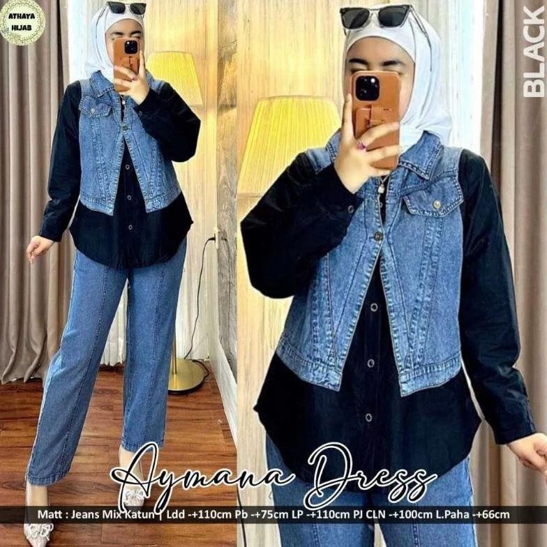 dliam setelan celana jeans wash x katun bkk / one set jeans wash jumbo
