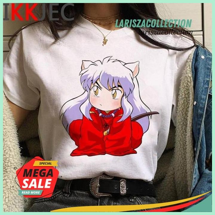 KAOS PREMIUM  INUYASHA - KAOS PREMIUM  DEMON INUYASHA - SESSHOMARU - SUMIKKO GURASHI -KAGOME 2 KUALI
