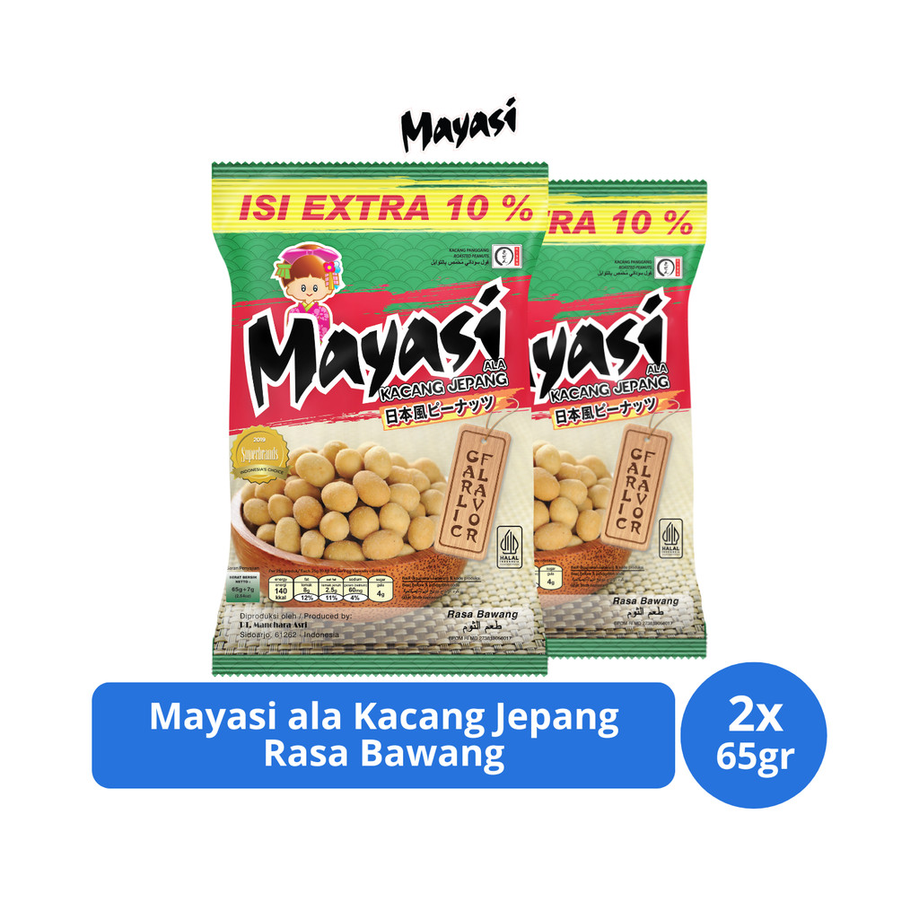 

Mayasi ala Kacang Jepang Rasa Bawang 65gr x 2 pcs