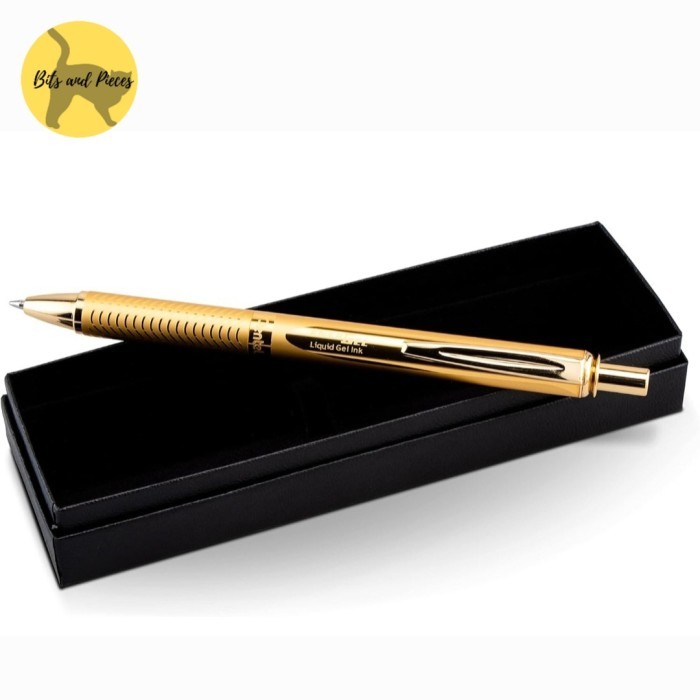 

Pentel Energel Alloy RT Retractable 0.7 Gel Pen + Giftbox Gold Barrel