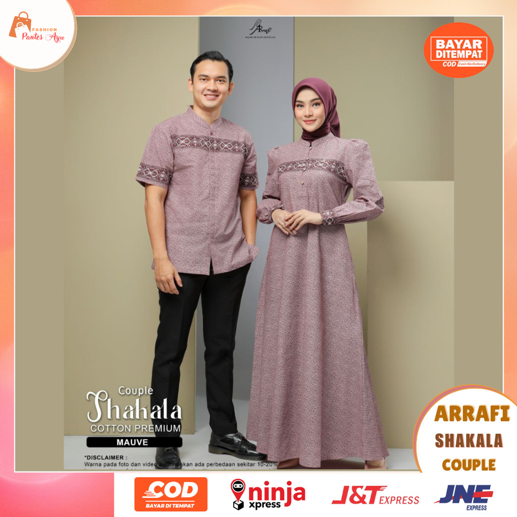 Special  For Ied Shakala Couple Set Baju Pasangan Lebaran Kondangan Set Koko dan Dress Motif Matt Co