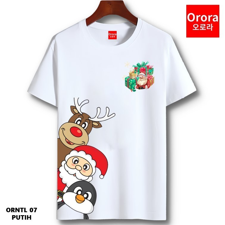 Kaos Distro Premium NATAL - Baju Atasan Sablon Pria Wanita Warna Hitam Putih Ukuran S M L XL XXL XXX