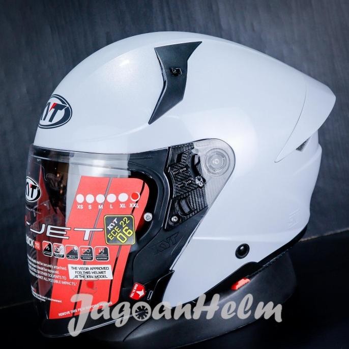 KYT HELM TTR JET SOLID | STELLAR DIAMOND | TTR-JET DOUBLE VISOR KUN