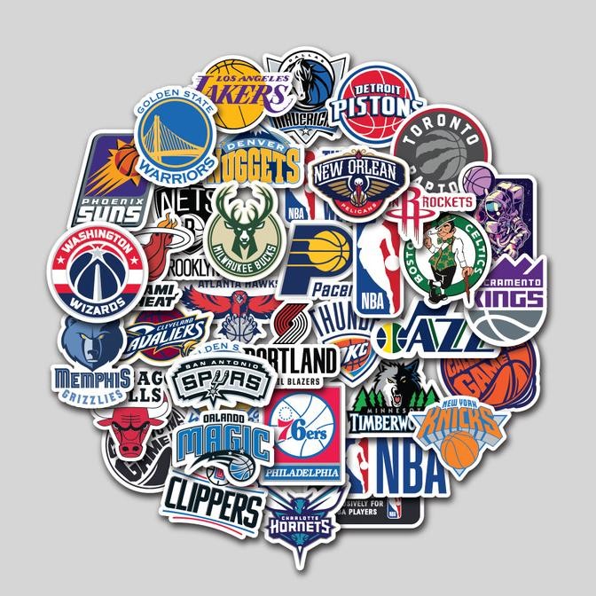 

Sale Sticker Pack Nba Team | Sticker Tumbler | Stiker Laptop Koper Helm