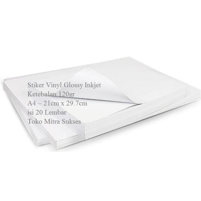 

Sale Stiker Vinyl Glossy Inkjet A4 Baru