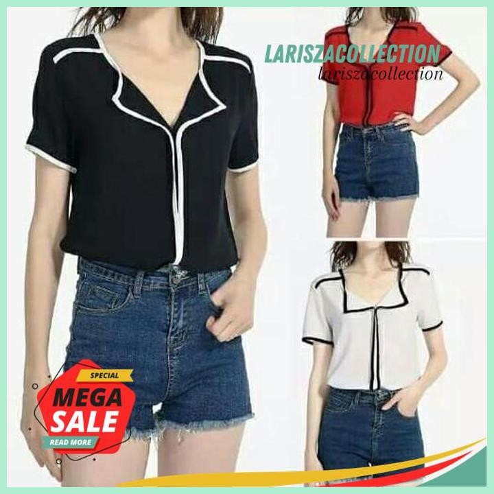 [BLOUSE TALISA RO] PAKAIAN WANITA ATASAN TWISCON GRATIS ONGKIR BY LARISZA COLLECTION 