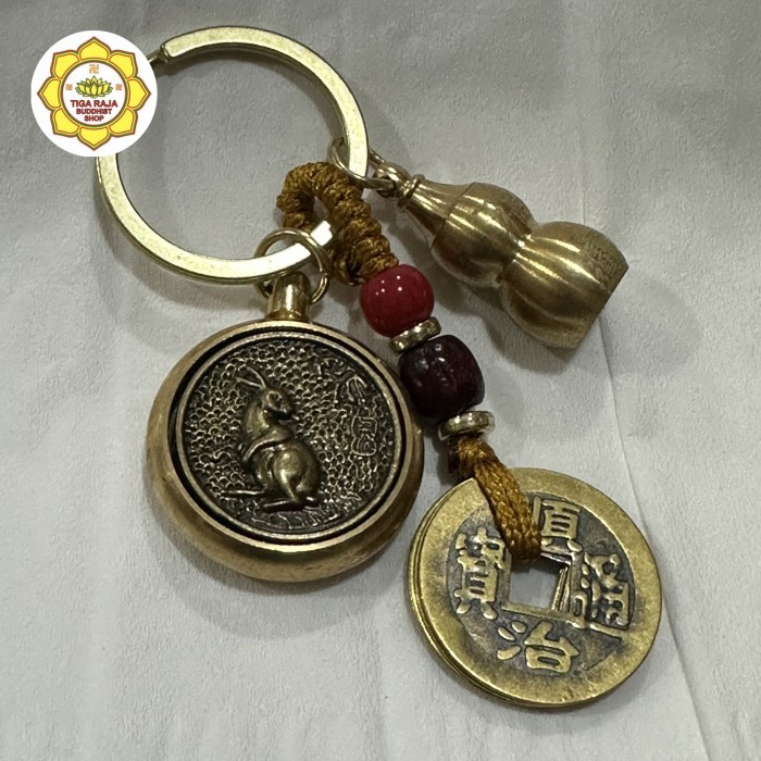 Gantungan Kunci Shio Holo Koin Dan Pelindung Shio Kelinci