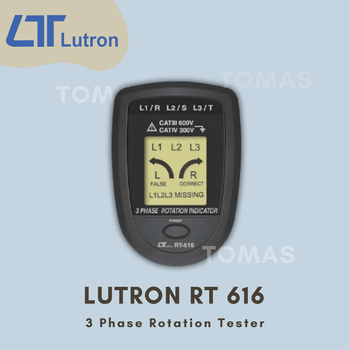 Jual 3 Phase Rotation Tester Lutron Rt 616