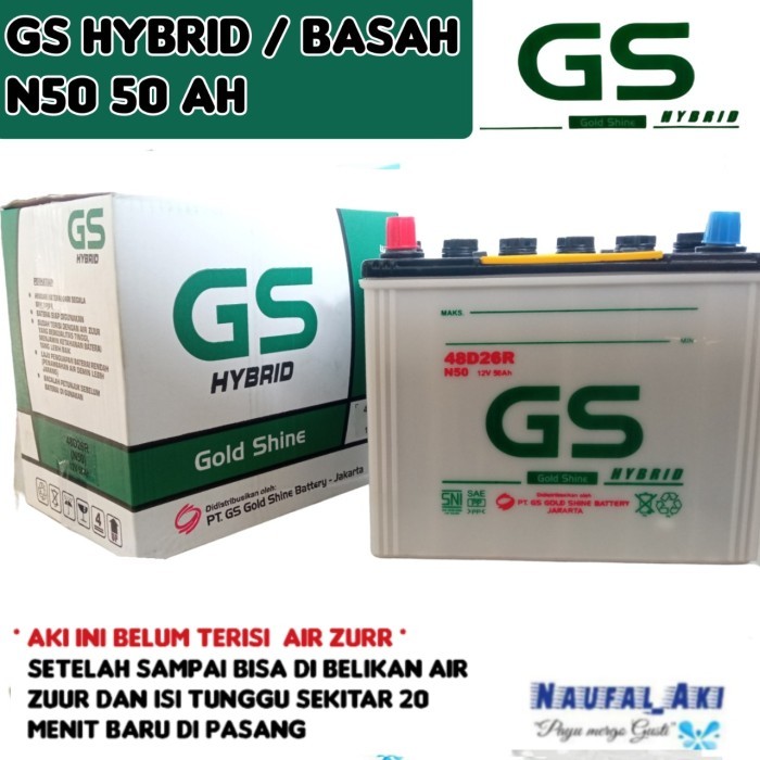 Aki Mobil Kijang Diesel /Grand/Isuzu Elp/Hino Gs N50 Hybrid 50 Ah