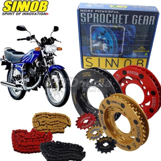 Gear set Rantai Sprocket Gir Sinnob Colour Chain Kit Motor RX King