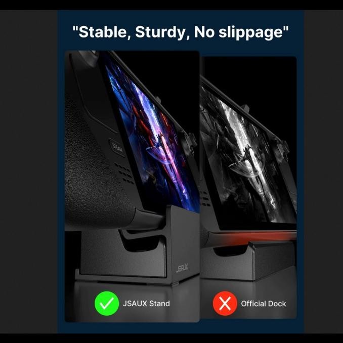 

Jsaux Anti-Slip Stand Base For Steam Deck Original Dock Base Official Terlaris