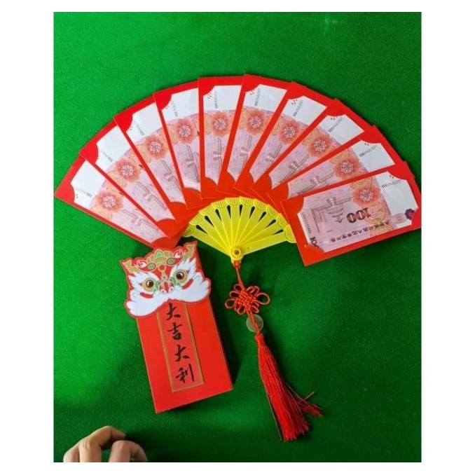 

ANGPAU KIPAS 10 SLOT ANGPAO IMLEK BENTUK KIPAS LIPAT AMPLOP MERAH NEW BS66