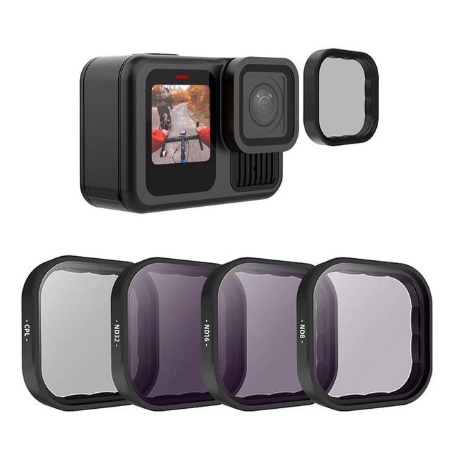 

Telesin 4-Pack Cpl Nd8 Nd16 Nd32 Lens Filter Kit Set Gopro Hero 13 Terlaris