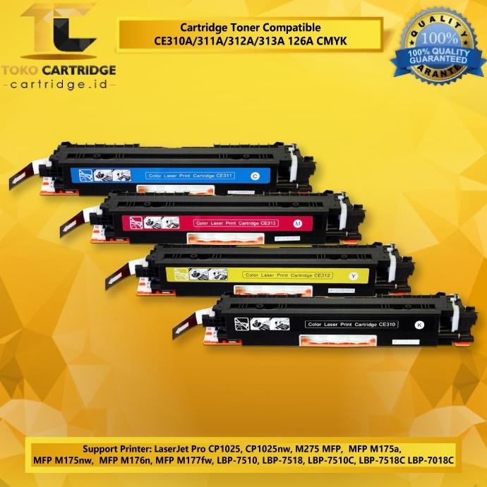 Cartridge Toner HP CE310A CE 310 126A New Black Printer CP1025 CP 1025