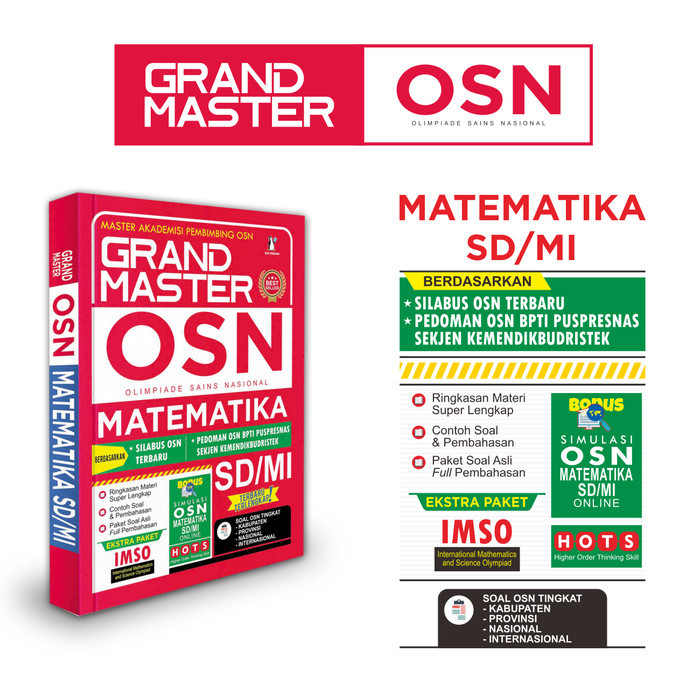 

Buku GRAND MASTER OSN OLIMPIADE SAINS NASIONAL MATEMATIKA SD/MI