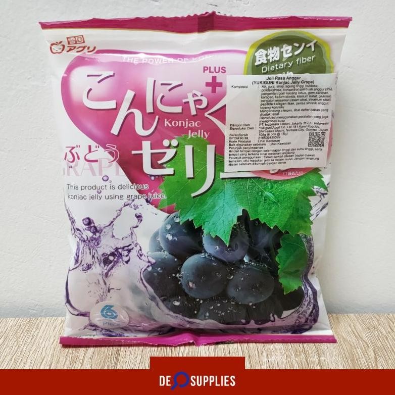 

Lm - YUKIGUNI Konjac Jelly Grape - Permen Jeli Anggur Jepang Agar Puding