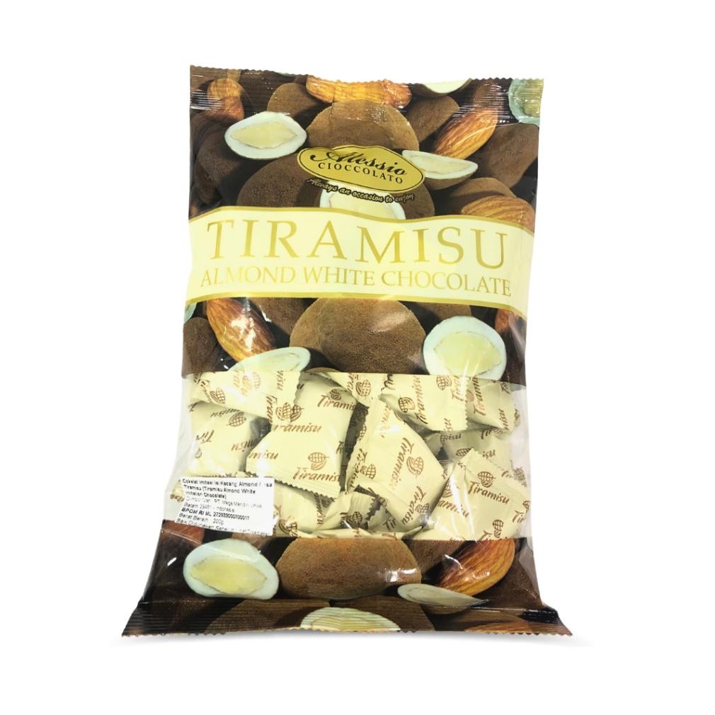 

Lm - Coklat Alessio Praline Tiramisu Almond 200gr | Coklat Almond Asli | Oleh Oleh Haji | Permen Coklat | Coklat Arab