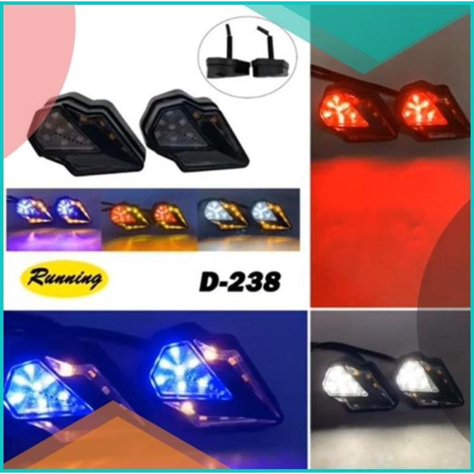 Sein Fairing Tempel LED Running Motor Ninja Vixion R15 R25 CB150 CBR 0