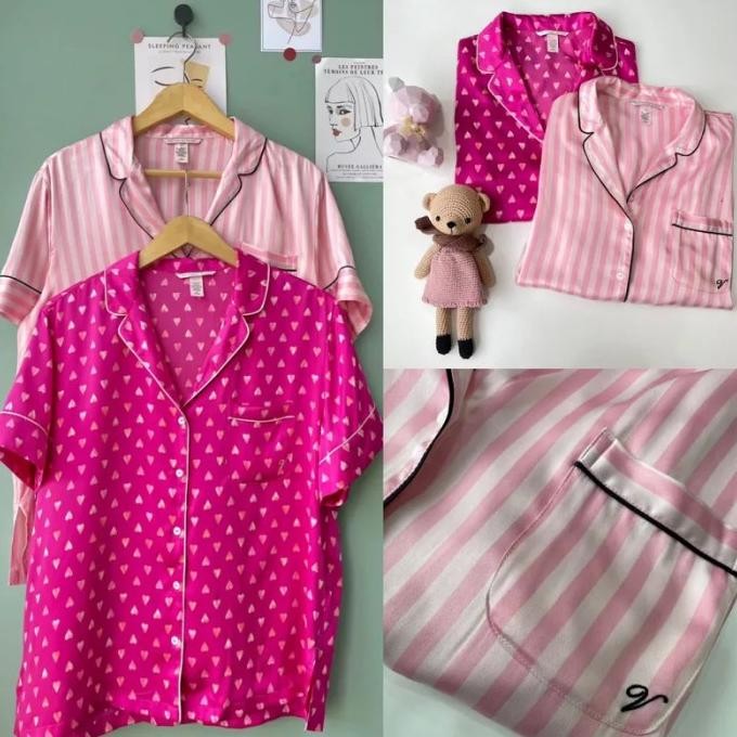 BAJU TIDUR VICTORIA SECRET PAJAMAS TOP ORIGINAL