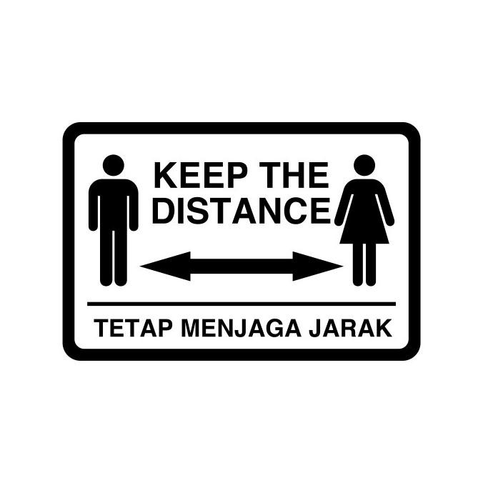 

Rambu Keep The Distance 20Cm X 30Cm Plat Alumunium Terlaris