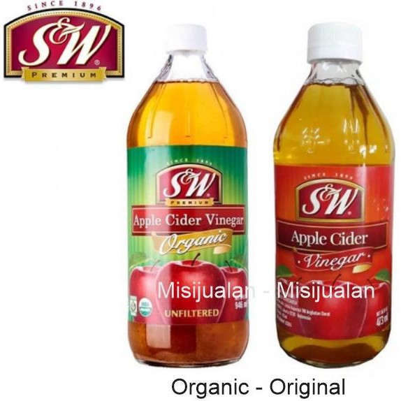 

SW Apple Cider Vinegar Organic Original S&W Cuka Apel Organik 473 ml [terbaik]