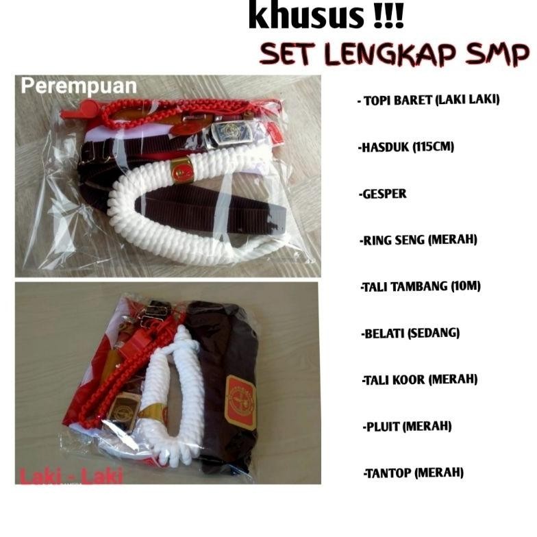 

Rt-342 Alat Set Sd,Smp// Pramuka Lengkap Tingal Pakai Kekinian