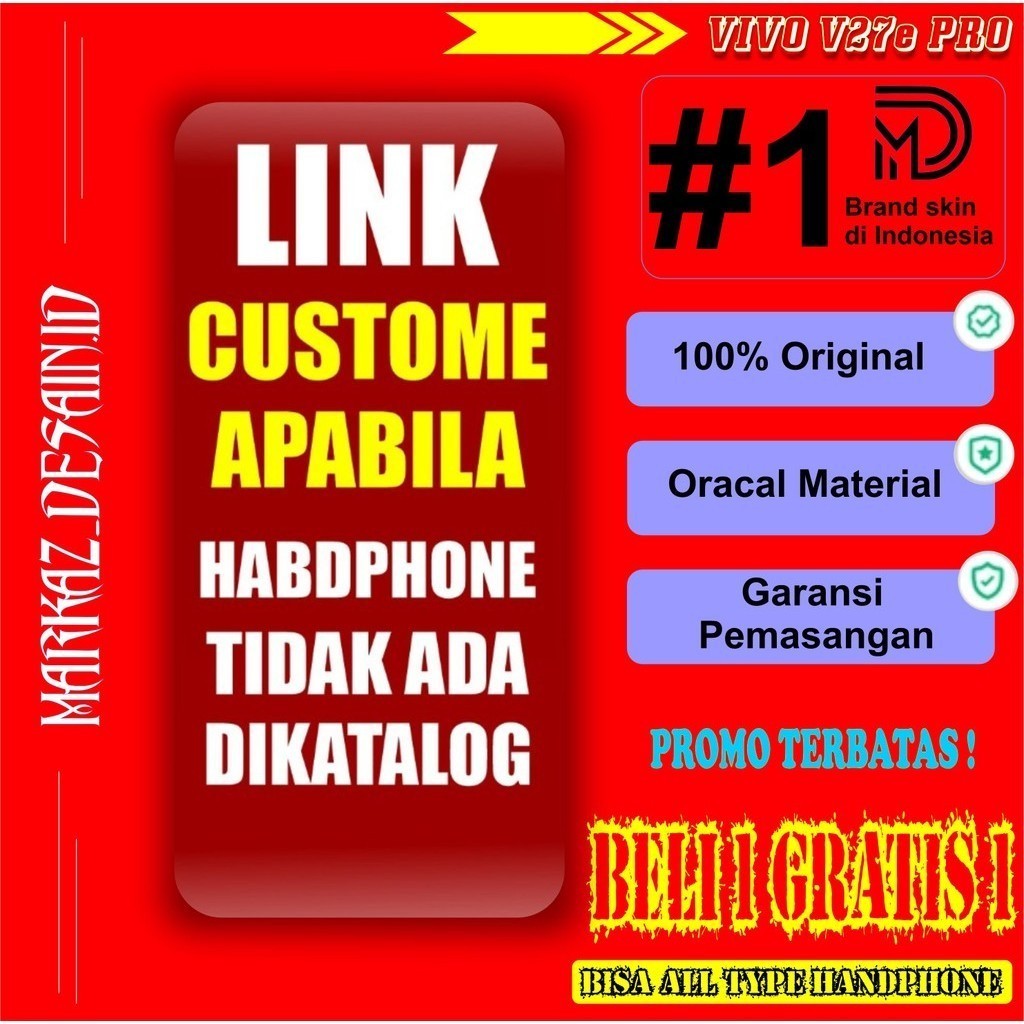 

Wrap* Order Logo Foto Dll All Tipe Handphone Wrap Skin Stiker Garksin CUSTOM Gratis (2pcs)