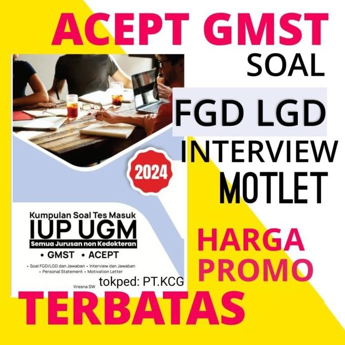 

TERBAIK Buku Latihan Soal Tes Masuk IUP UGM PT GMST Semua Jurusan non Medis