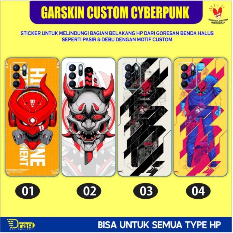 

Wrap* Japan Cyberpunk All Type Xiaomi Poco Dan Merk Lainnya Wrap Skin Stiker Garksin CUSTOM Gratis (2pcs)