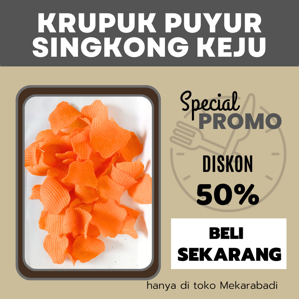 

Krupuk Poco/ Puyur/ Talas Orange 500 Gram