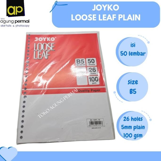 

Premium !! Kertas Loose Leaf / Isi Kertas Binder Joyko B5-7026 isi 50 Lembar