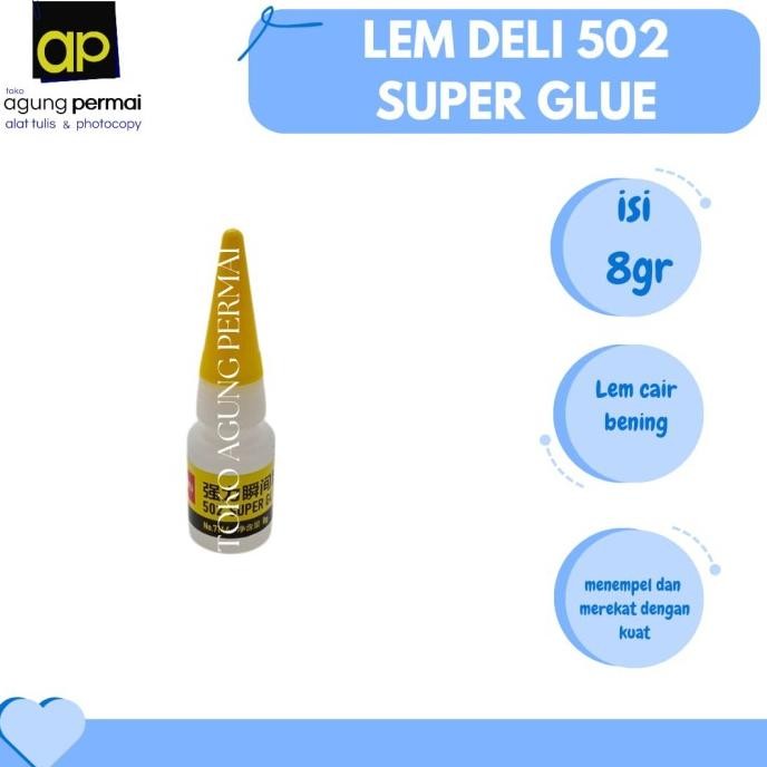 

Premium !! Lem Deli Super Glue 502 - 8gr