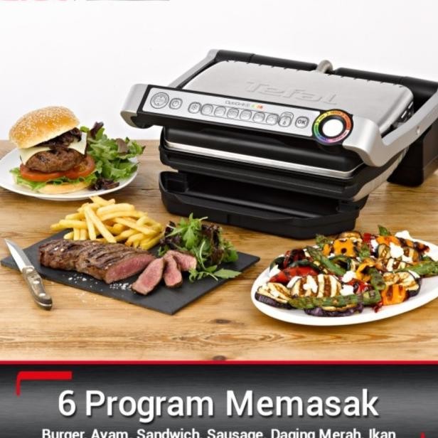 Tefal Electric Grill Optrill Gc713 Pan Panggangan