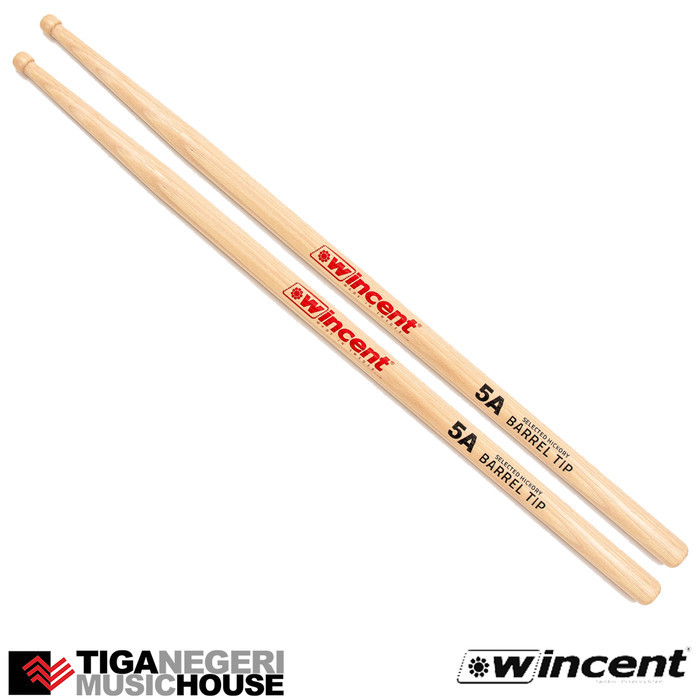 Maca - Wincent W-5Abt Drum Stick 5A Barreltip - Stik Drum
