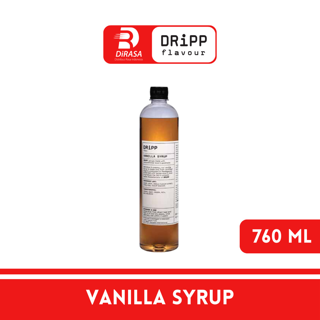 

DiRASA - DRiPP Vanilla Gourmet Syrup 760 ML Untuk Bisnis HORECA/Barista/Bartender/Mixologist