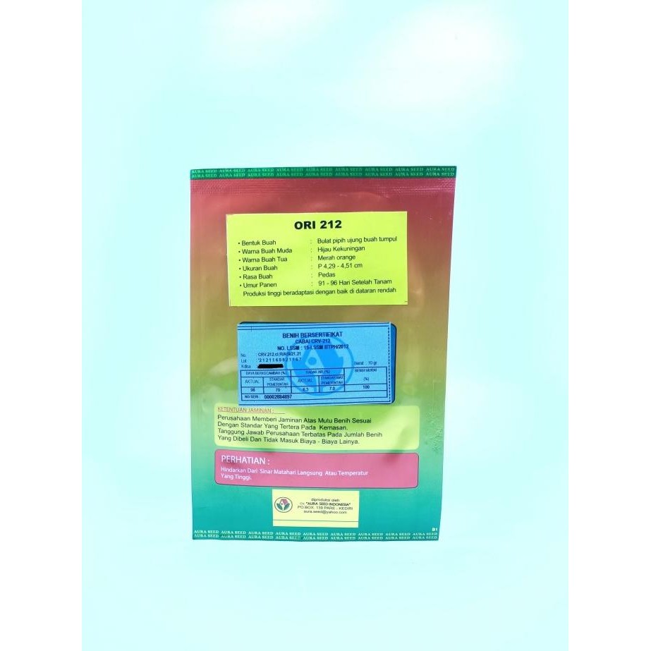 BENIH CABE RAWIT ORI 212 AURA SEED 10gr