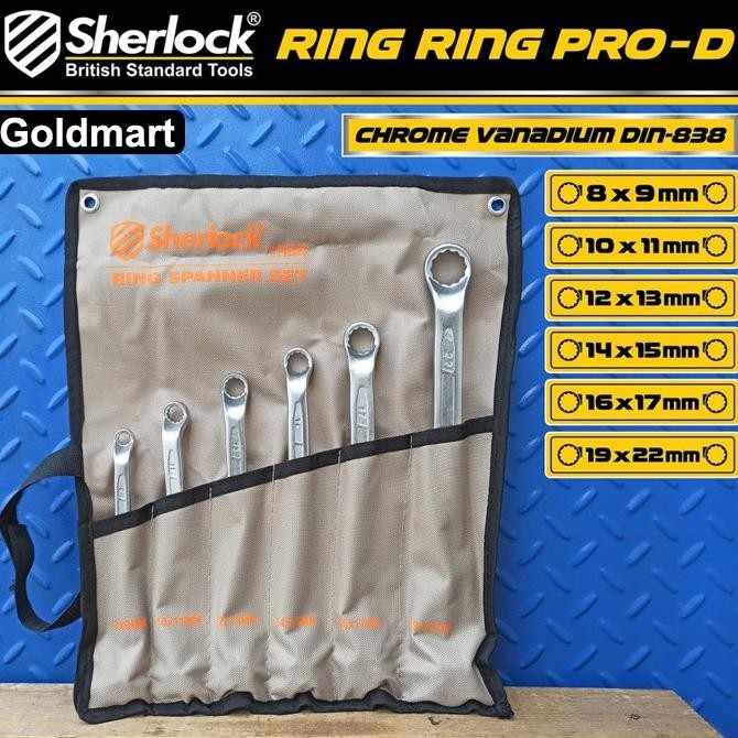 

Tersedia Kunci Ring Ring Set Pro-D Sherlock Tools 6 pcs Chrome Vanadium DIN 838