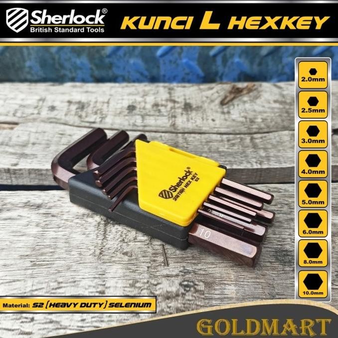 

Tersedia Kunci L Hexkey Set 8 pcs - Serlock Kunci L (Pendek) / Kunci L Set