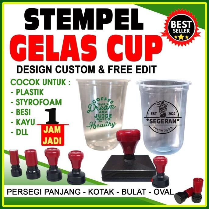 

Terlaris! Stempel Gelas Cup / Mika / Plastik / Kaca