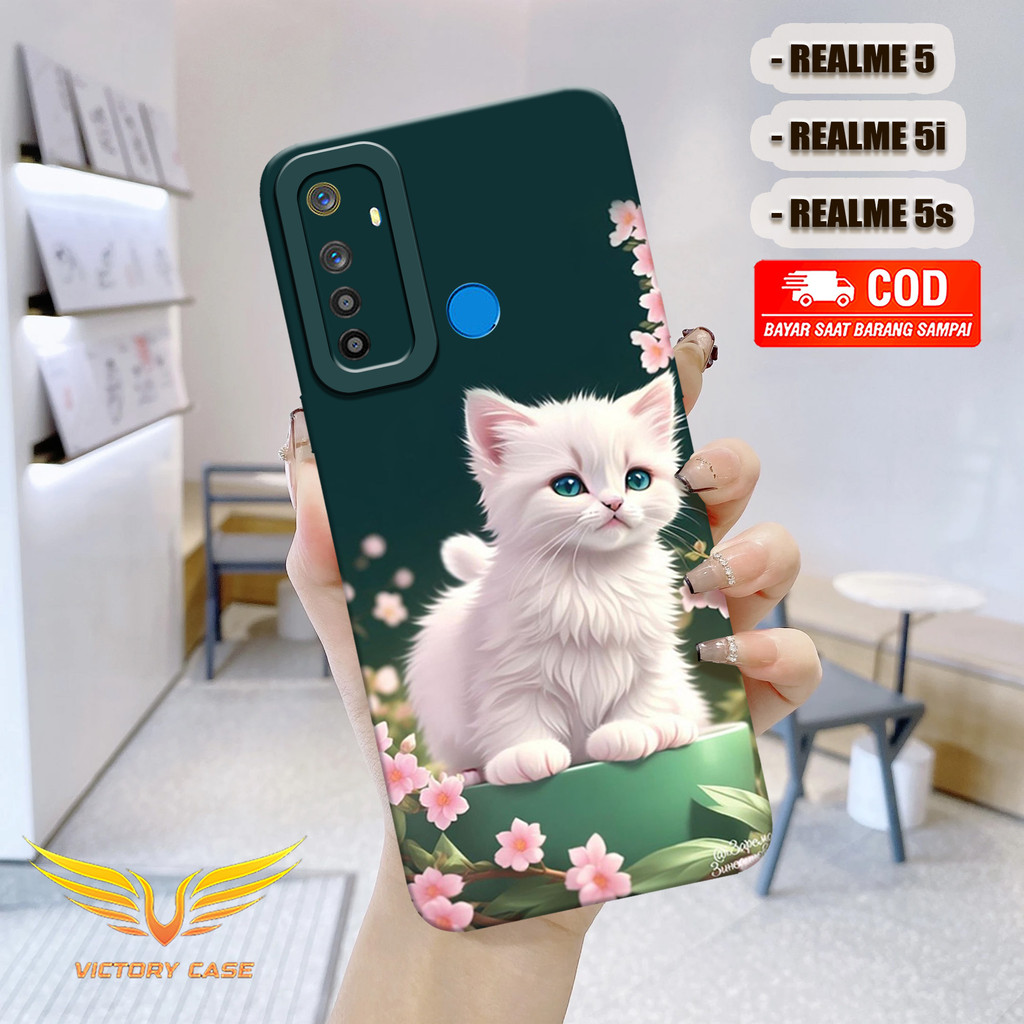 New Kucing Case - Softcase Realme 5 / 5i / 5s Terbaru - Case Hp Realme 5 / 5i / 5s - Casing Realme 5