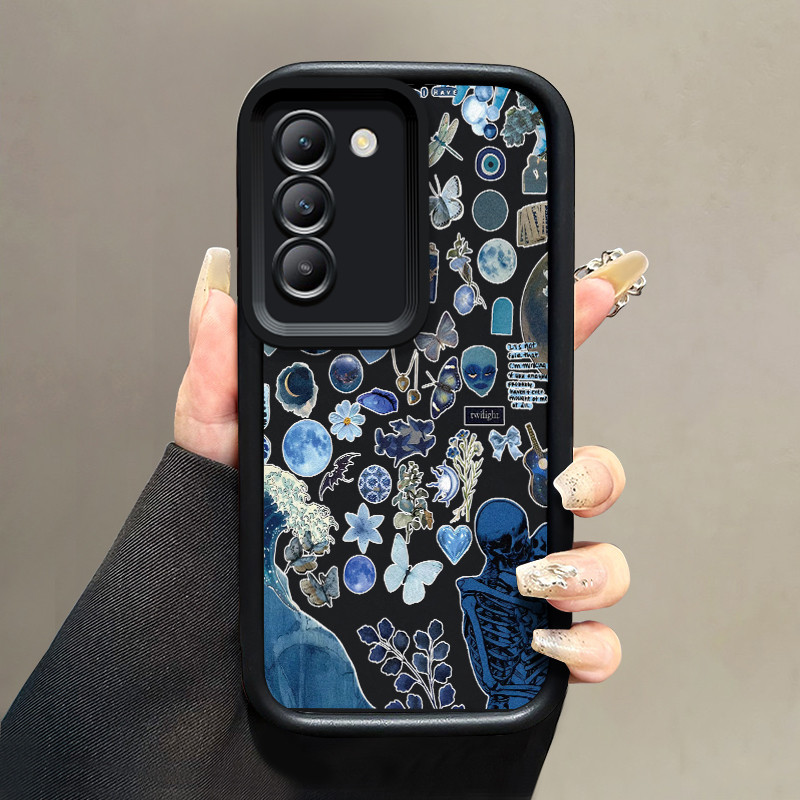 Casing Hp Untuk VIVO Y100 5G Z1 Pro Z5x Case Casing perhiasan kristal biru Softcase silikon HP Kesin