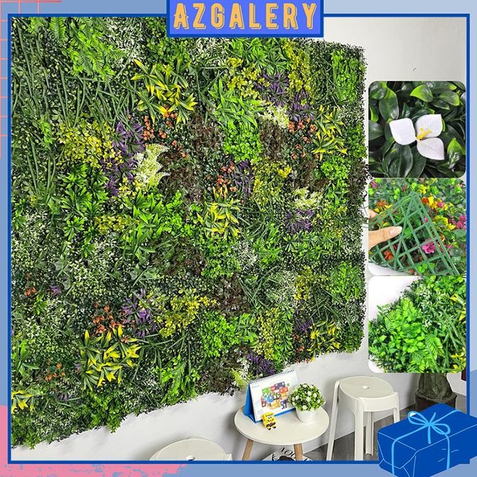 Terlaris Tanaman Rumput Sintetis Artificial Dekorasi Dinding Ruangan Cafe Buatan Ornamen Plastik