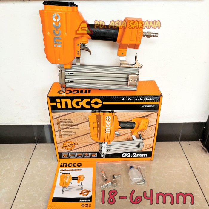 

Air Concrete Nailer 18-64mm INGCO ACN18641 Paku Tembak Tembok Beton