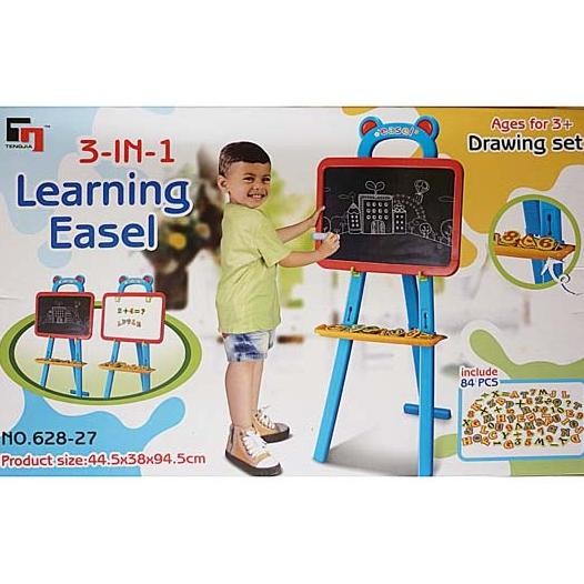 

SALE Lumi Toys 3 IN 1 LEARNING EASEL BIRU PAPAN TULIS MAGNETIC gd-8