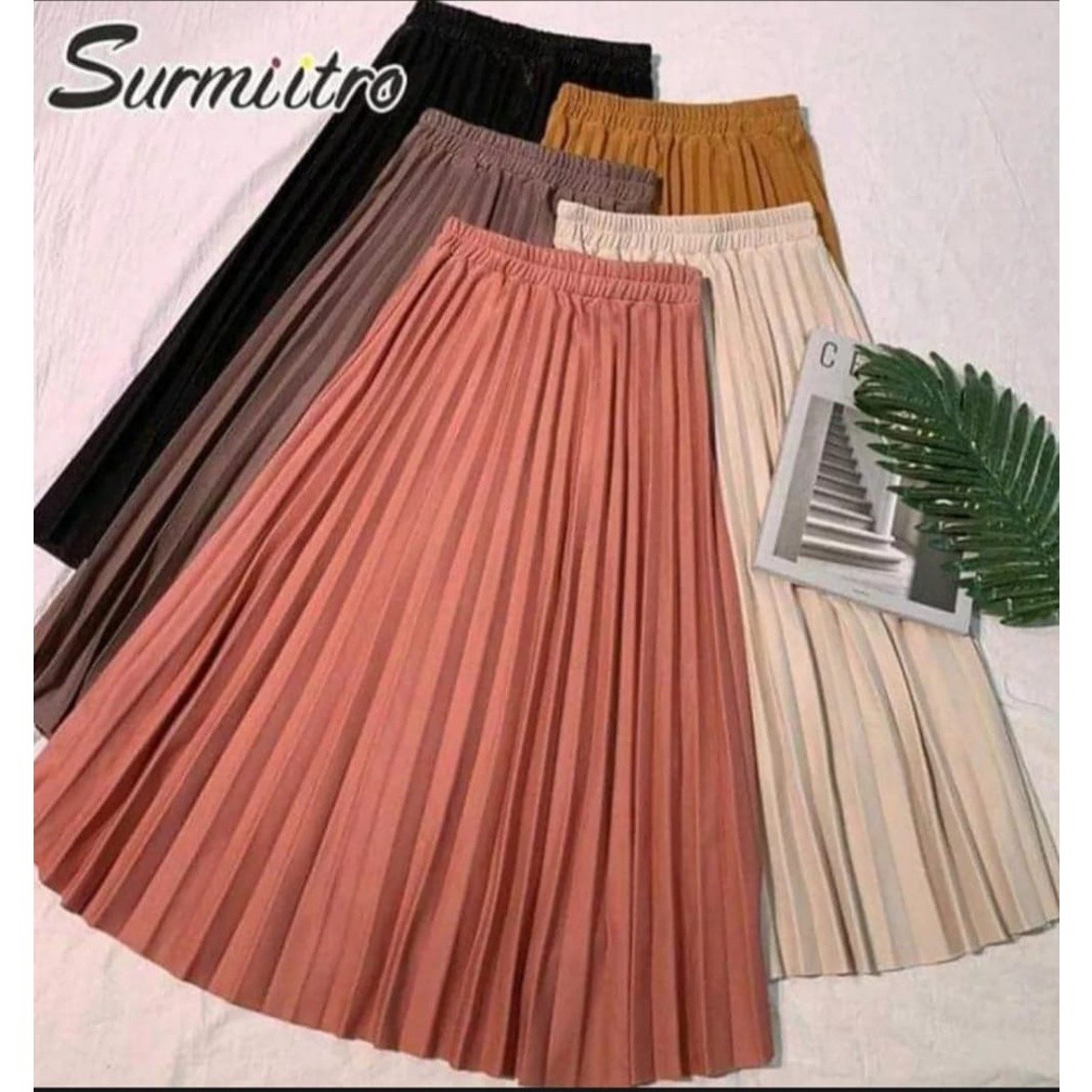 Promo Baju Anak Rok Plisket Anak Perempuan 4 -17 Tahun / Rok Plisket Anak Tanggung / Rok Plisket