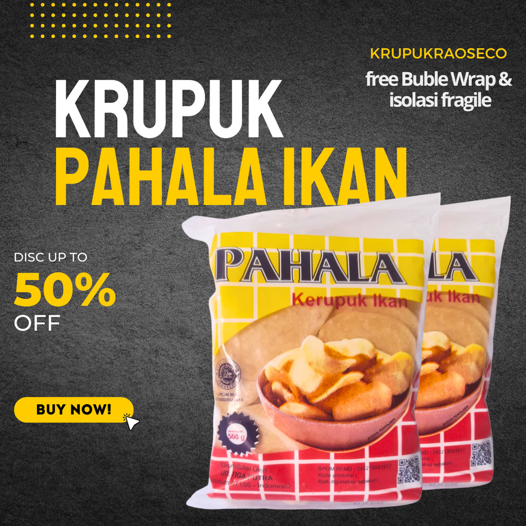

Kerupuk Pahala Ikan Kemasan 500 Gram