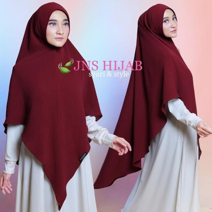 khimar sopia / hijab syari 1 lapis crinkle ori jns hijab P67M