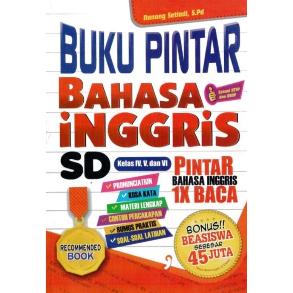 

BISA GROSIR Buku Pin Bahasa Inggris SD Kelas IV, V, dan VI BOOM SALE