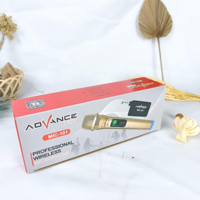 Advance Mic Wireless Single 101 Mmic Hitam Mic-101